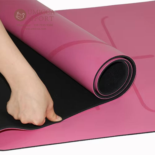 Custom Printed PU Rubber Yoga Mat Manufacturer