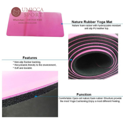 Custom Printed PU Rubber Yoga Mat Manufacturer