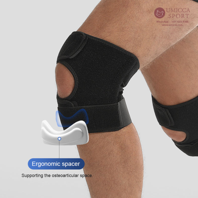 UMICCA Professional Knee Brace: Features a Patellar Pad and Breathable Perforated Fabric