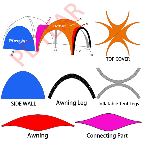 Trade show Inflatable Tent with printed cover,PDYEAR GROUP,