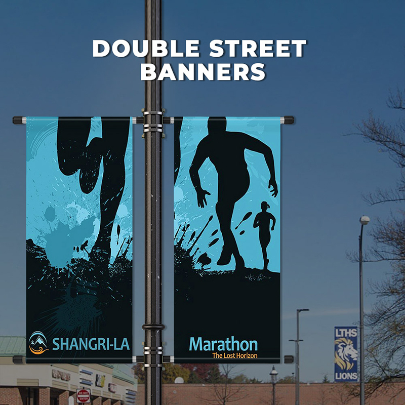 Double Street Banners,PDYEAR GROUP,China wholesale cheap street banner,street flags,pole flags,pole banners,street flagpole,portable stand,retractable stands manufacturer