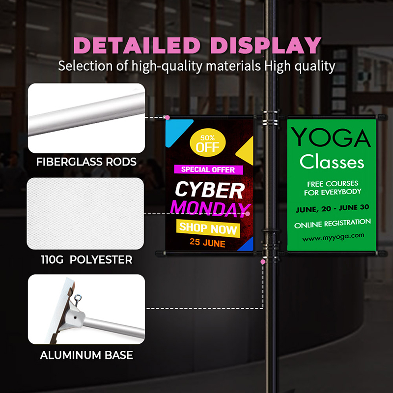 Double Street Banners,PDYEAR GROUP,China wholesale cheap street banner,street flags,pole flags,pole banners,street flagpole,portable stand,retractable stands manufacturer