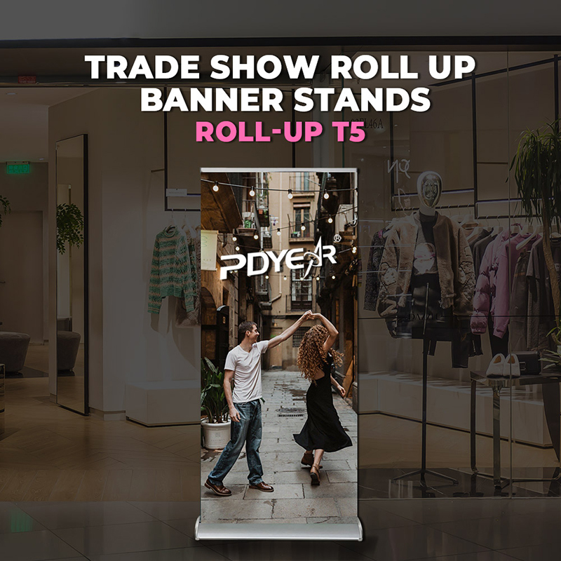 Aluminium roll up displays Roll-Up T5,PDYEAR GROUP,China wholesale cheap roll up banner,display stands,roll up banner stands,roll up display,banner stands,portable stand,retractable stands manufacturer
