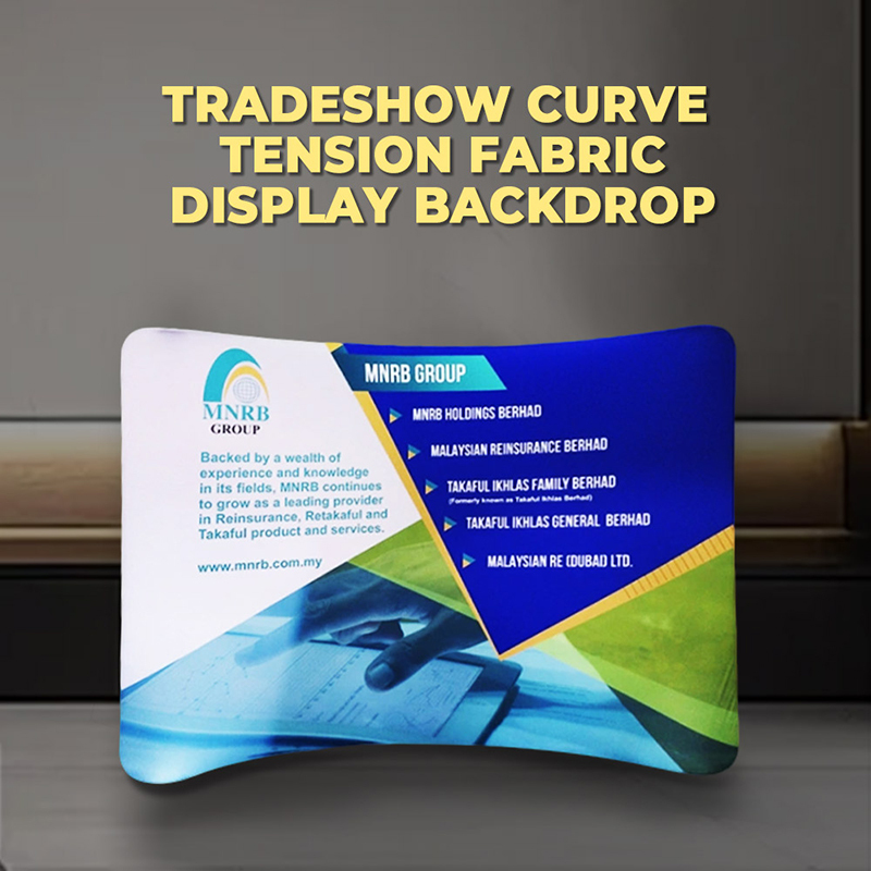 Tradeshow Curve Tension Fabric Display Backdrop,PDYEAR GROUP,Tradeshow Curve Tension Fabric Display Backdrop