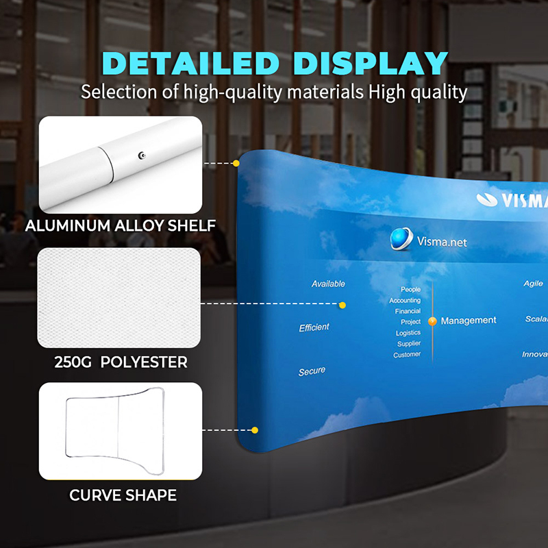 Tradeshow Curve Tension Fabric Display Backdrop,PDYEAR GROUP,Tradeshow Curve Tension Fabric Display Backdrop