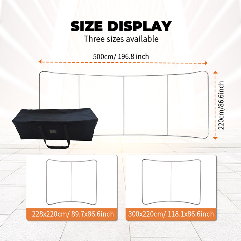 Tradeshow Curve Tension Fabric Display Backdrop,PDYEAR GROUP,Tradeshow Curve Tension Fabric Display Backdrop