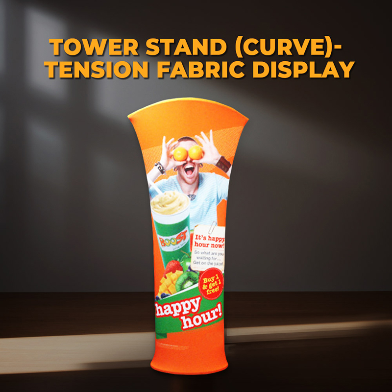 Tower Stand (curve)- tension fabric display,PDYEAR GROUP,Tower Stand (curve)- tension fabric display