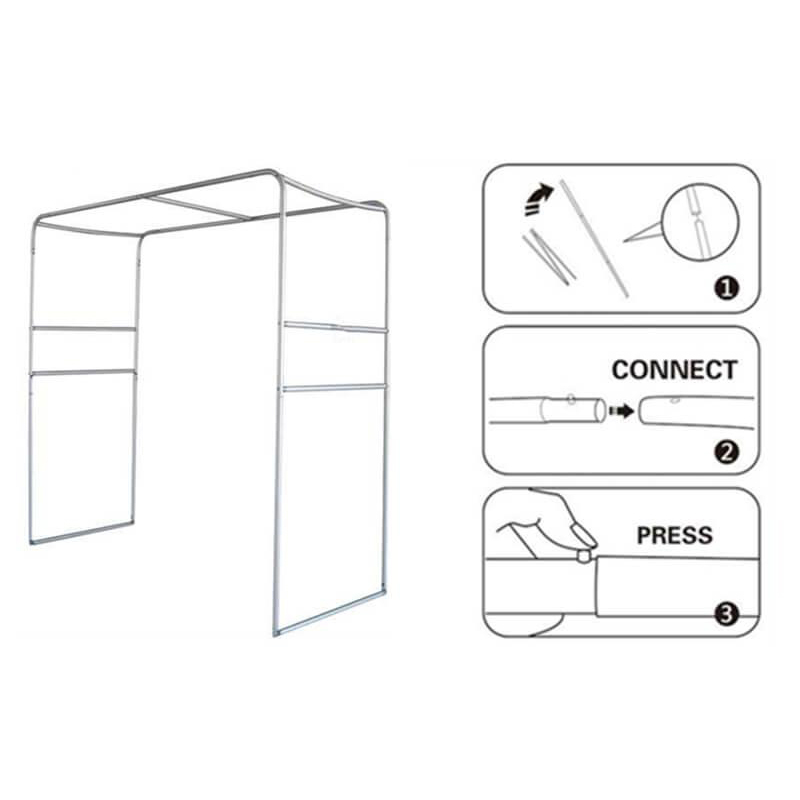 KZ Square ARCH -Tension Fabric Display,PDYEAR GROUP,KZ Square ARCH -Tension Fabric Display