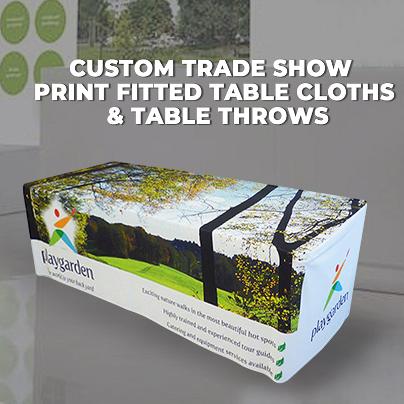 Custom trade show print Fitted Table Cloths & Table throws,PDYEAR GROUP,Custom trade show print Fitted Table Cloths & Table throws