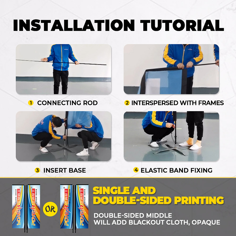 Duplex Print Blade Flags Block Flag Banners,PDYEAR GROUP,Duplex Print Blade Flags Block Flag Banners