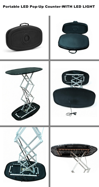 Portable LED Oblong Pop-Up Counter,PDYEAR GROUP,Portable LED Oblong Pop-Up Counter