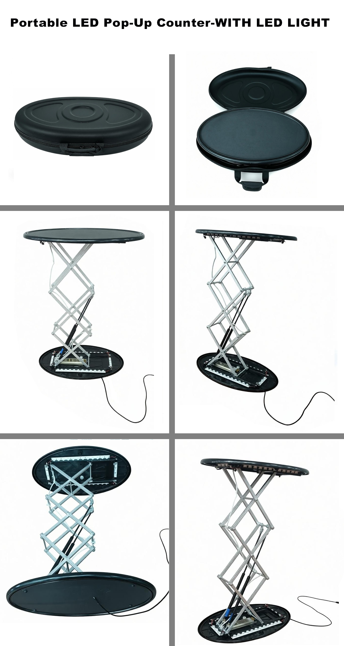 Portable LED Oval Pop-Up Counter,PDYEAR GROUP,Portable LED Oval Pop-Up Counter