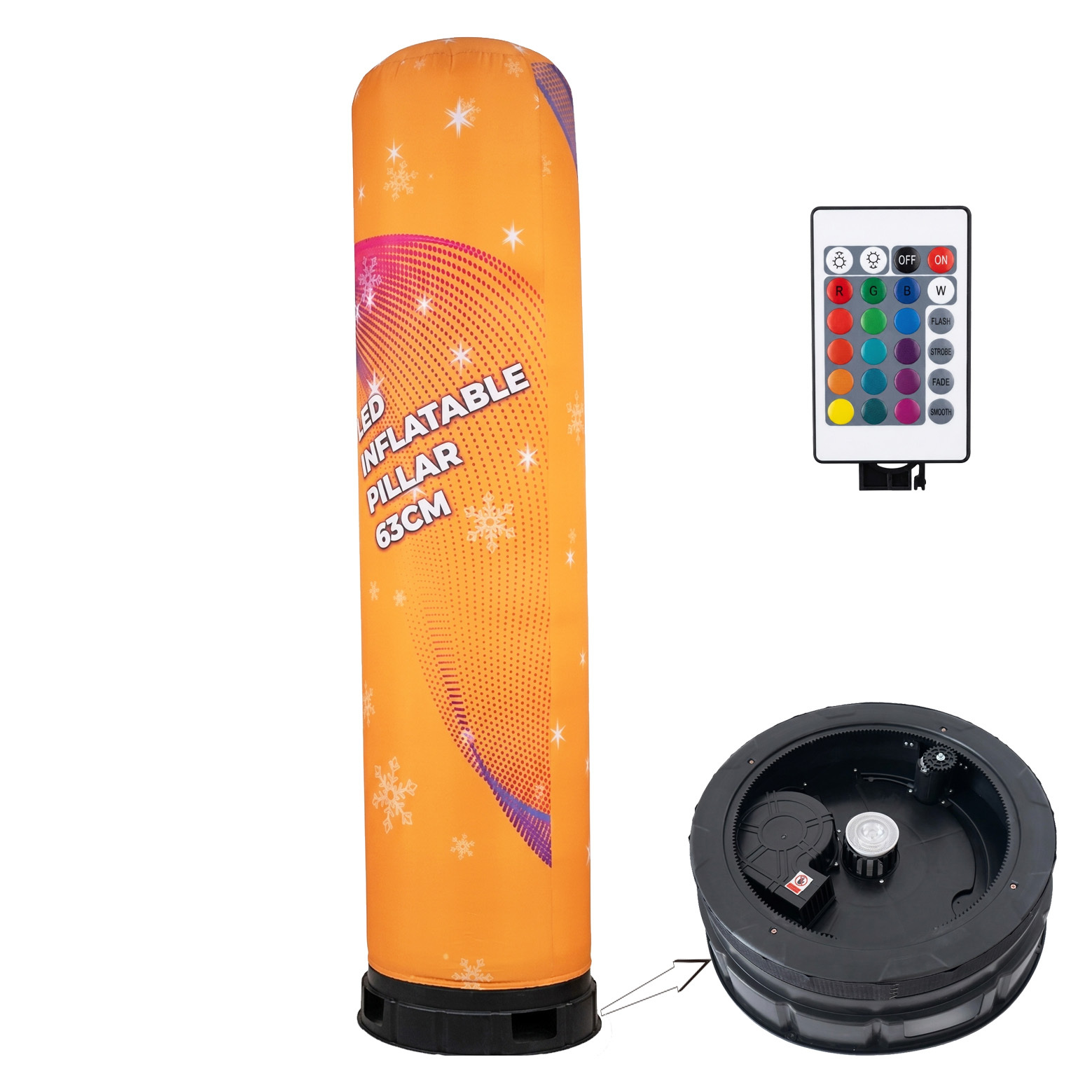 Custom Print Rotating Inflatable Pillar with LED Light-2.5x0.65M,PDYEAR GROUP,Custom Print Rotating Inflatable Pillar with LED Light-2.5x0.65M