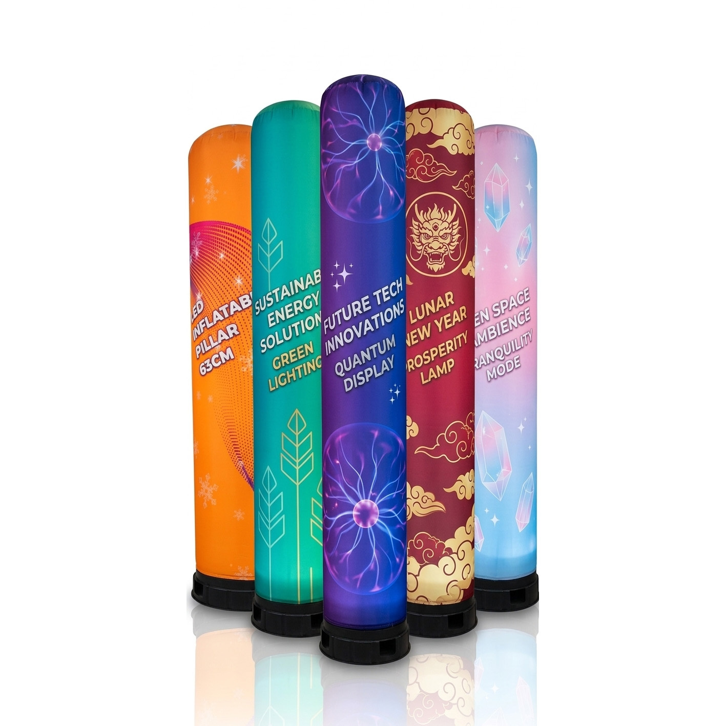Custom Print Rotating Inflatable Pillar with LED Light-2.5x0.65M,PDYEAR GROUP,Custom Print Rotating Inflatable Pillar with LED Light-2.5x0.65M