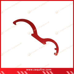 Key wrench spanner for valve operation in firefighting systems