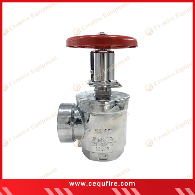 alt="Pressure Restricting Valve for firefighting systems – brass body with adjustable outlet pressure, ensures safe and controlled water flow"

