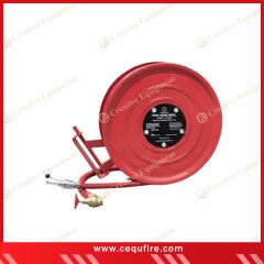 alt="Fire Hose Reel with zinc nozzle and brass angle valve – corrosion-resistant components ensuring precise water flow and durable firefighting performance"