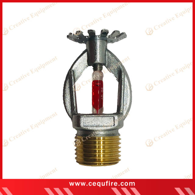Pendent sprinkler installed below ceiling for indoor fire protection in offices and hotels