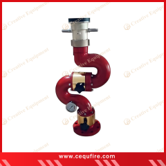 PS fixed fire monitor with brass nozzle for high-pressure firefighting water control