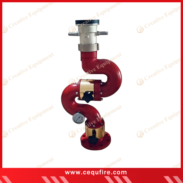 PS fixed fire monitor with brass nozzle for high-pressure firefighting water control