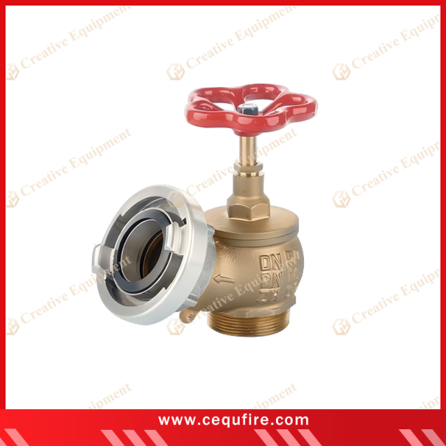 Copper alloy landing valve for water flow control in firefighting systems