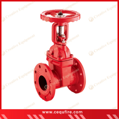 OS&Y flange gate valve for fire protection and industrial pipelines with visible stem design