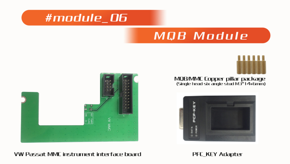 Yanhua Mini ACDP Module 6 for VW MQB/MMC IMMO Mileage Adjustment Newly Add PCF-key Adapter with License A601