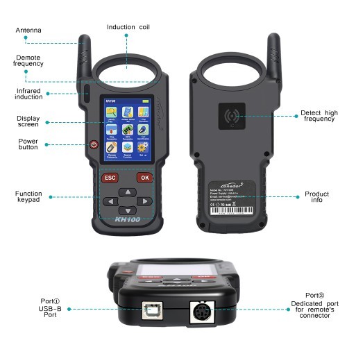 Newest Hand-Held Remote/Smart key programmer Lonsdor KH100 Remote Maker Key Programmer Update Online DHL Free Shipping