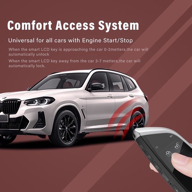 New CF568 5 Buttons Universal Modified Smart LCD Key For BMW For Kia For Benz For Ford Keyless Entry Automatic Door Lock English