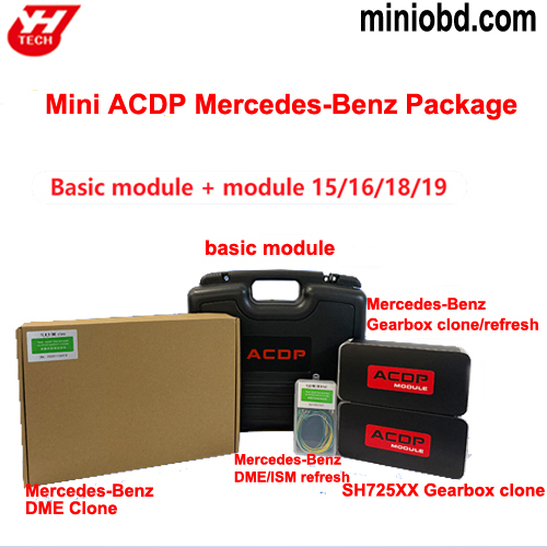 Yanhua mini ACDP for Mercedes-Benz Package including module 15/16/18/19 DME Clone Work via Bench Mode with License