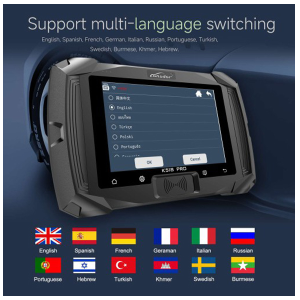 Lonsdor K518 PRO Full Configuration All-in-One Key Programmer Full Functions IMMO Matching Support Multi-language
