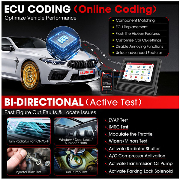 2024 New - LAUNCH X431 PRO V 5.0 Car Diagnostic Tools Auto OBD2 Scanner Full System ECU Coding Active Test Free Shipping