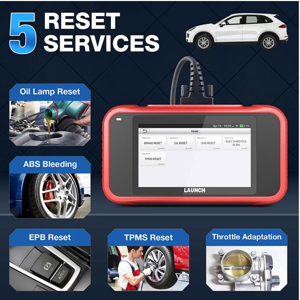 LAUNCH X431 CRP129E Diagnostic Tools OBD OBD2 Car ABS SRS AT Engine Scanners with TPMS Oil 8 Reset Auto VIN PK CRP123E CRP129X