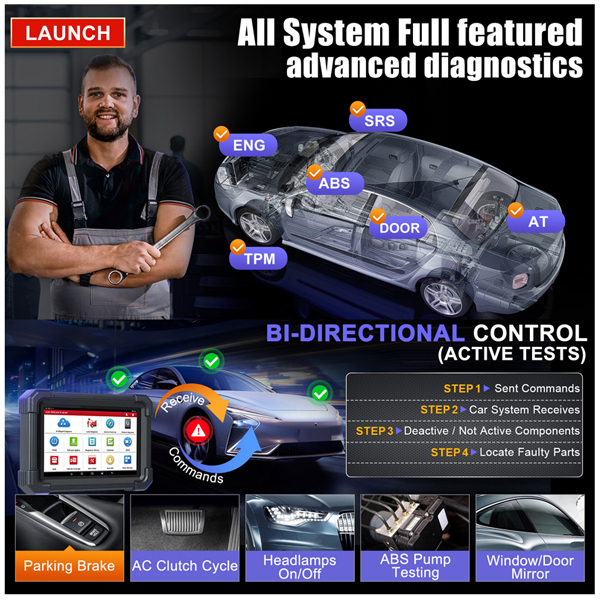 EU Version New 2024 Launch X431 PRO3 ACE Diagnostic Tool Supports Online ECU Coding Topology Map CANFD DoIP SGW 38+ Service Functions