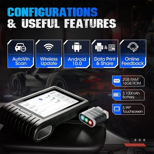 Free Shipping by Fast Express 2024 TOPDON Artidiag 800 BT Mid-level All System Diagnostic Tool with 28 Service Functions Free Lifetime Upgrade Multi-L