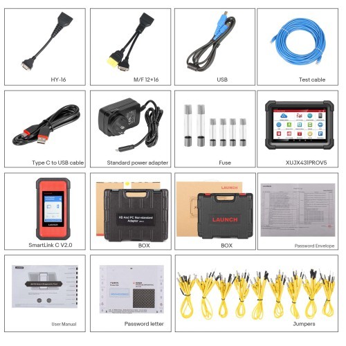 Global Version LAUNCH X431 PRO3S+ SmartLink HD Diesel Gasoline 12V 24V Bi-Directional Scan Tool Supports ECU Coding CANFD DOIP, Topology, FCA SGW