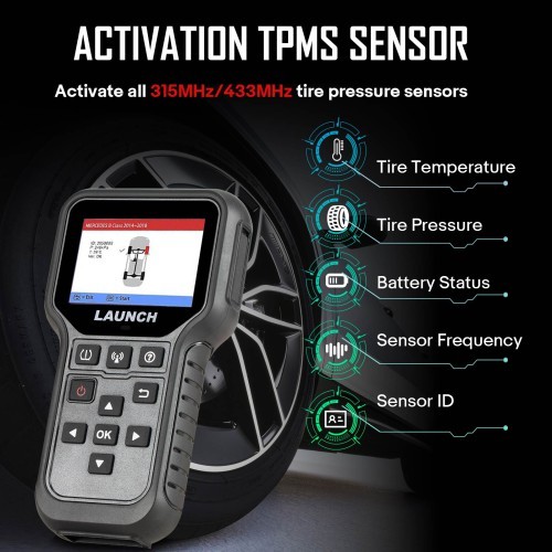2024 LAUNCH CRT5011E TPMS Activation, Relearn, Program and Diagnostic Tool 315MHz 433MHz Same as TSGUN Lifetime Free Update