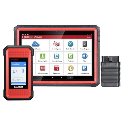 Global Version LAUNCH X431 PRO3S+ SmartLink HD Diesel Gasoline 12V 24V Bi-Directional Scan Tool Supports ECU Coding CANFD DOIP, Topology, FCA SGW