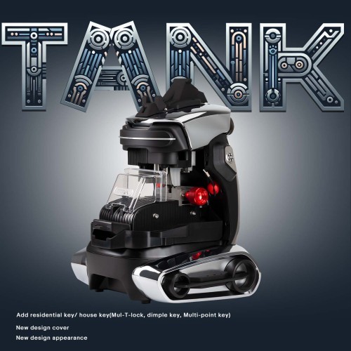 2024 [Value Bundle] 2M2 TANK 2 PRO TANK II PRO CNC Key Cutting Machine with Built-in Battery and FO21 Clamp
