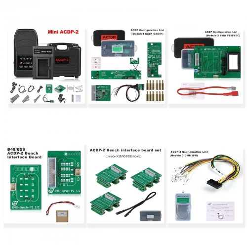 Yanhua ACDP-2 BMW IMMO Package for BMW CAS1 CAS4 FEM BDC Add Key ISN Read Write Module1/2/3 with B48/N20/N55/B38 Bench Board