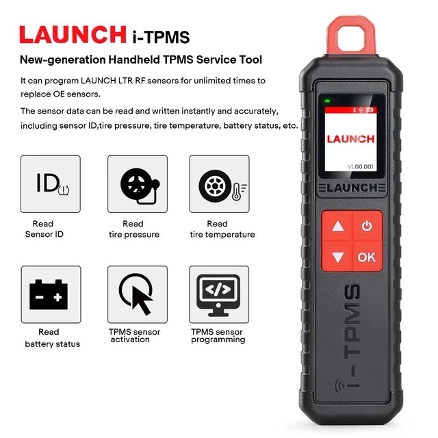 Launch X431 i-TPMS Handheld TPMS Service Tool Upgrade of TSGUN work with X431 Scanner Supports All 315/433MHz Sensors