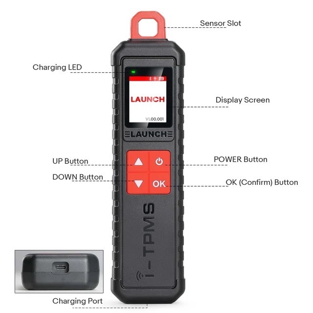 Launch X431 i-TPMS Handheld TPMS Service Tool Upgrade of TSGUN work with X431 Scanner Supports All 315/433MHz Sensors