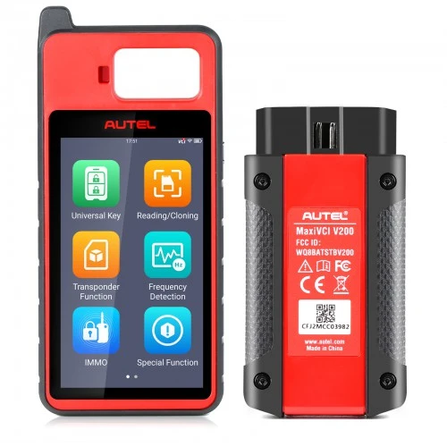Newest Autel MaxiIM KM100 KM100E Auto Key IMMO Universal Key Generator Kit with V200 Adapter Lifetime Free Update Online