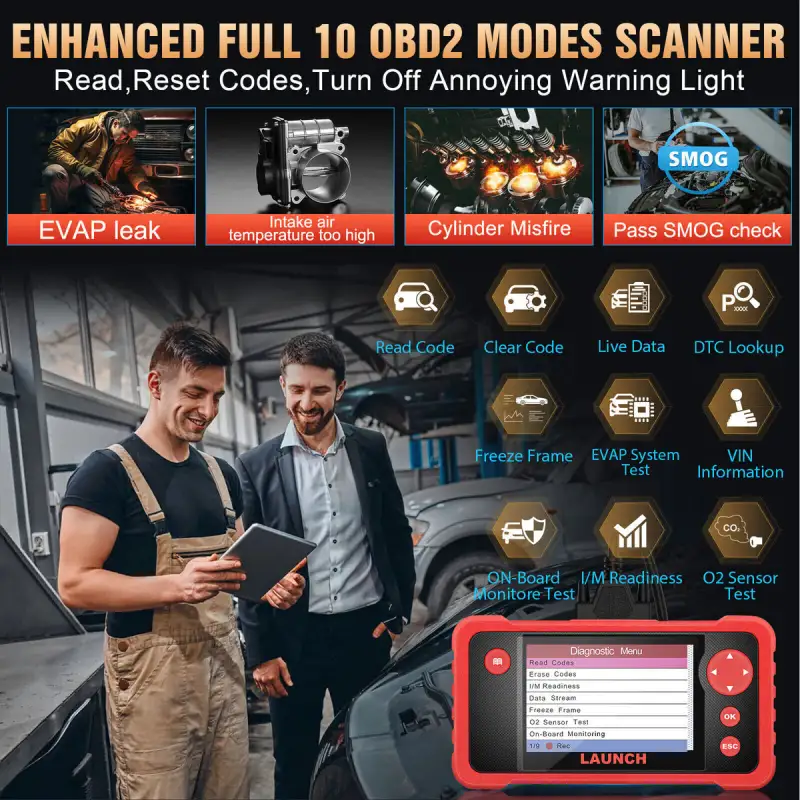 LAUNCH CRP123i V2.0 OBD2 Scanner ABS SRS Engine Code Reader Car Diagnostic Tool Save 54%