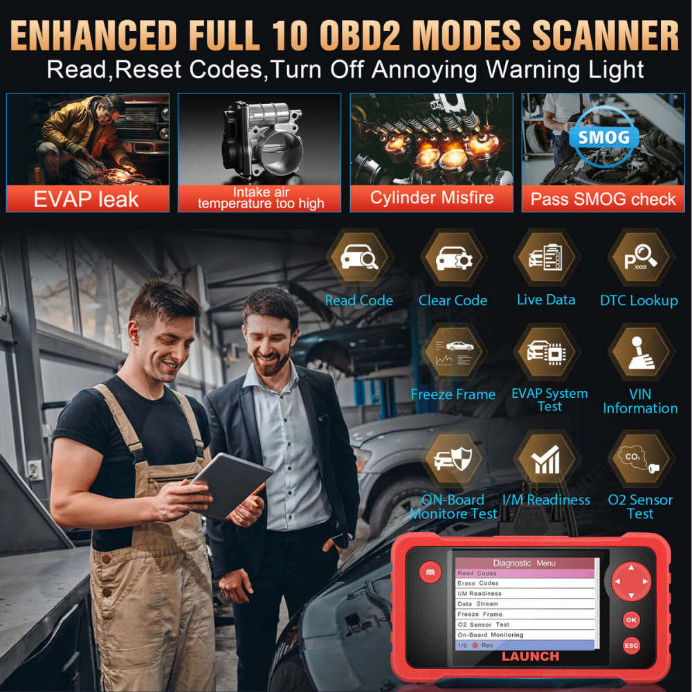 LAUNCH CRP123i V2.0 OBD2 Scanner ABS SRS Engine Code Reader Car Diagnostic Tool Save 54%