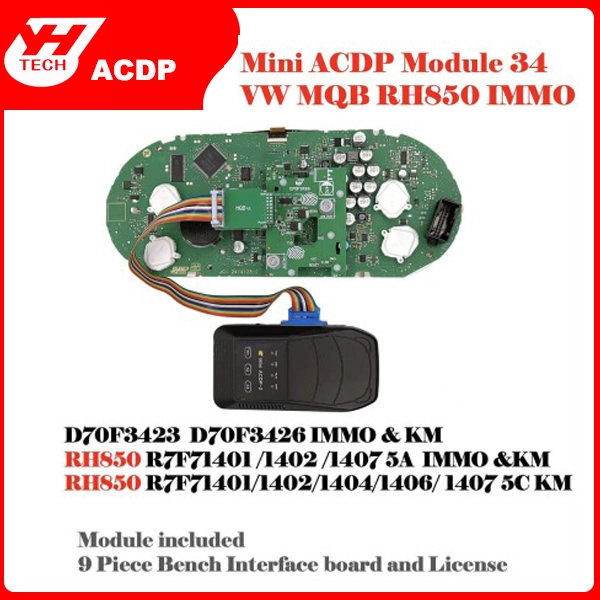 Yanhua ACDP VW MQB RH850 R7F701402-B Interface Board for VW Polo Dashboard Work with Module 34