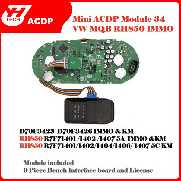 Yanhua ACDP VW MQB RH850 R7F701402-B Interface Board for VW Polo Dashboard Work with Module 34