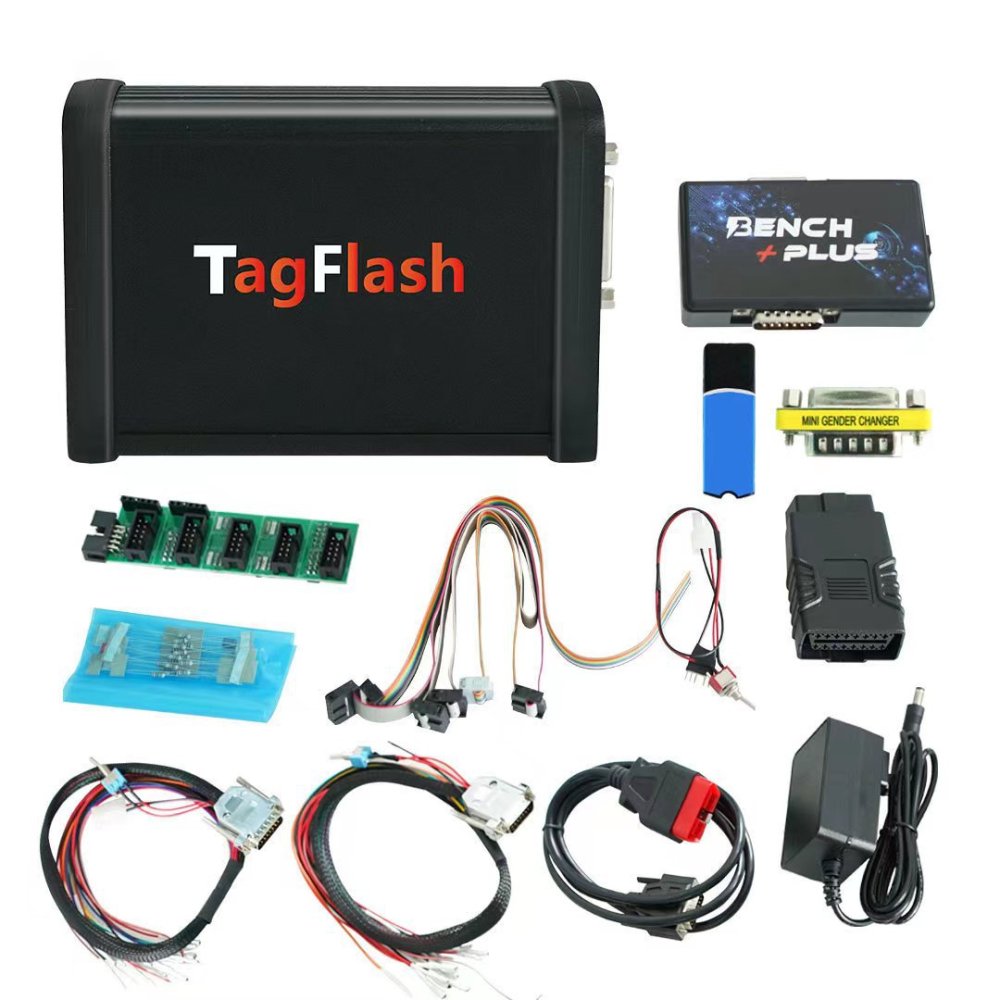 Newest TagFlash ECU Programmer Support OBD/BENCH/BOOT/BDM/ JTAG Mode Full Read TCU For Car Truck Motorbike Chip Tuning Tool