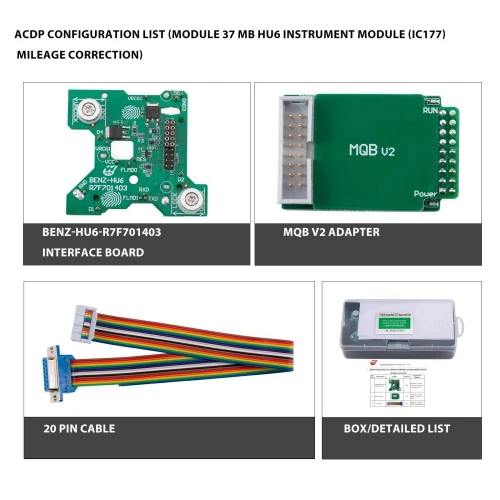 Yanhua ACDP Module 37 Mercedes MB HU6 Instrument Module C177 Mileage Correction Tool for Automotive Repair