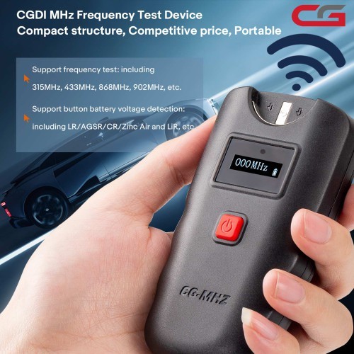2025 CGDI MHZ Frequency Tester for Key Fob and Remote Controls 300-320Mhz 433Mhz 868Mhz 902Mhz